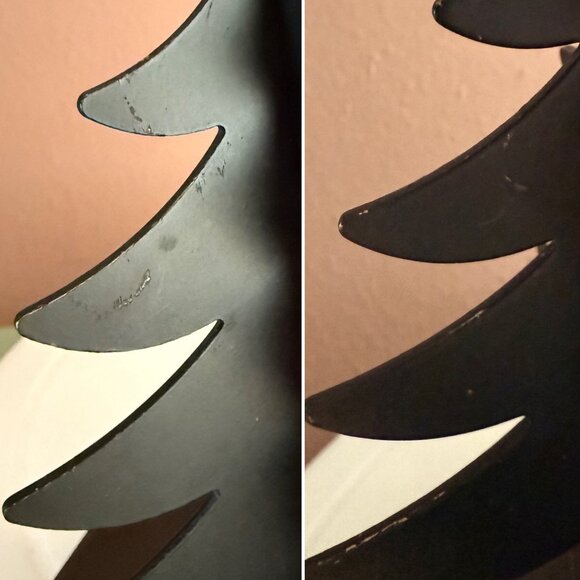 Set of 2 Cast Iron Christmas Tree Stocking Holders Black Matte Bronze Undertone - Picture 11 of 11